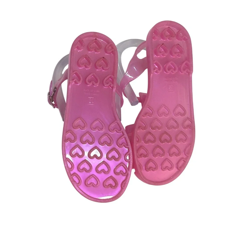 Old Navy Girls Fisherman Jelly Sandals‎ 13 Pink Sparkle Summer Beach